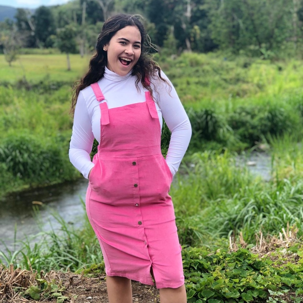 Shadia Pink Jumper Dress